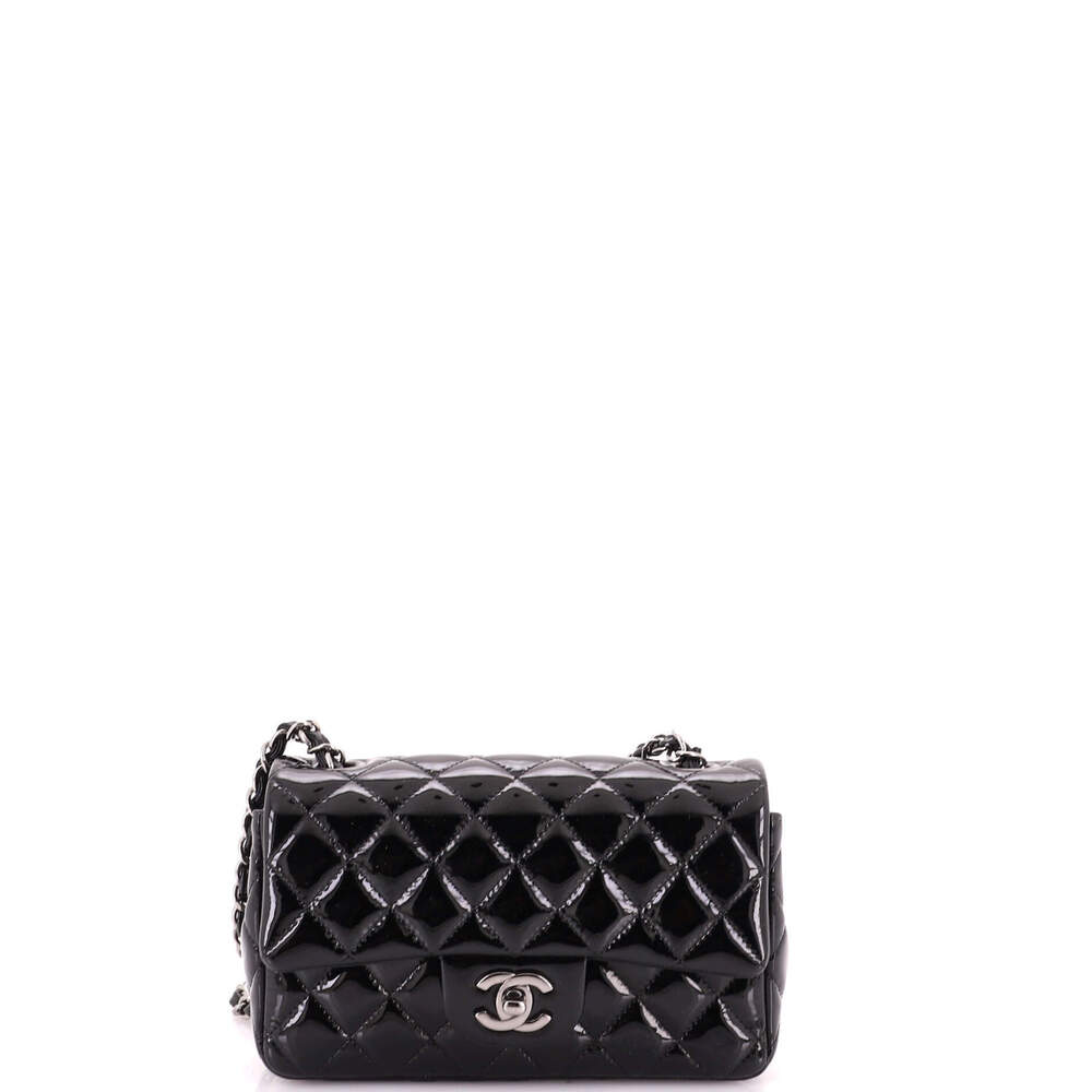 Chanel Mini Classic Single Flap Bag Quilted Patent